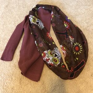 Day of the Dead Infinity Scarf by Jill Marie